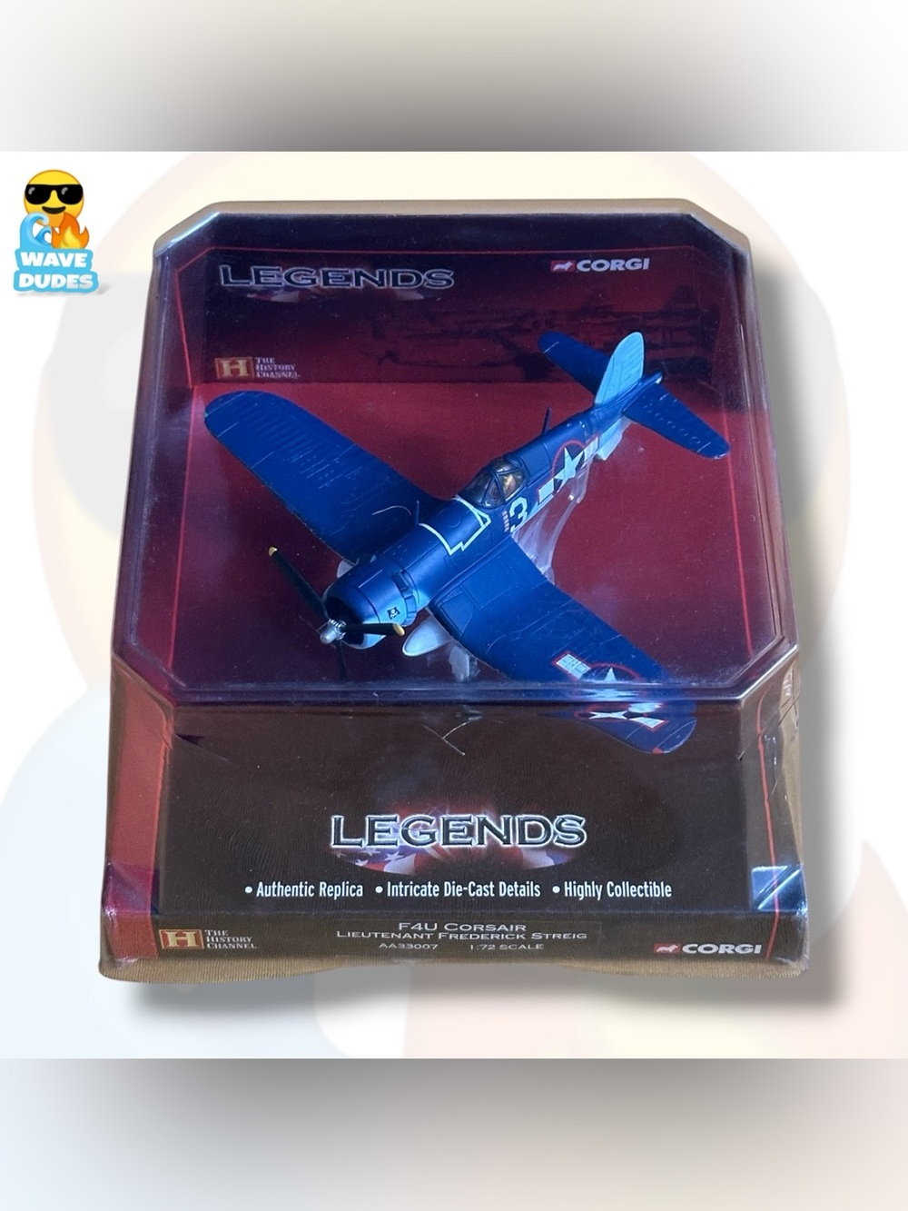 Corgi Legends F4U Lieutenant Frederick Streig WW2 1:72 Scale Airplane